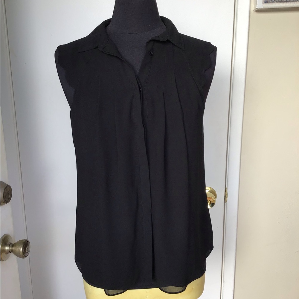 Naked zebra black sheer blouse